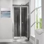 GRADE A2 - 800mm Bi-Fold Shower Door 6mm Glass - Aquafloe