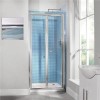 GRADE A2 - 800mm Bi-Fold Shower Door 6mm Glass - Aquafloe