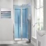GRADE A2 - 800mm Bi-Fold Shower Door 6mm Glass - Aquafloe