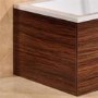 Walnut L Shape Square Bath End Panel