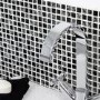 Black Crackle Glass Wall Mosaic