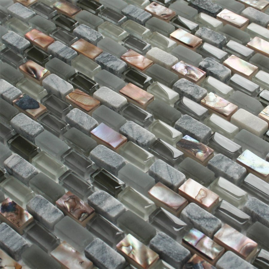 CL Dahli Grey Brick Wall Mosaic