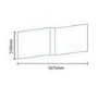 1670 Walnut L Shaped Shower Bath Panel