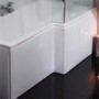 Windsor / Cuba / Aspen White 1700 MDF L Shaped Shower Bath Panel