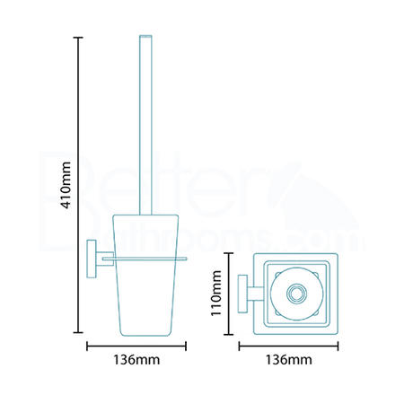 Pearl Toilet Brush & Holder