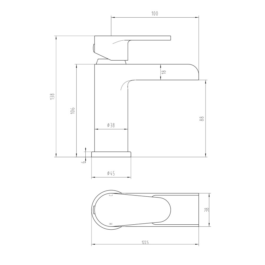 Mara Waterfall Basin Single Lever Tap