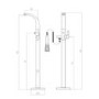 Freestanding Bath Shower Mixer Tap - Thea Range