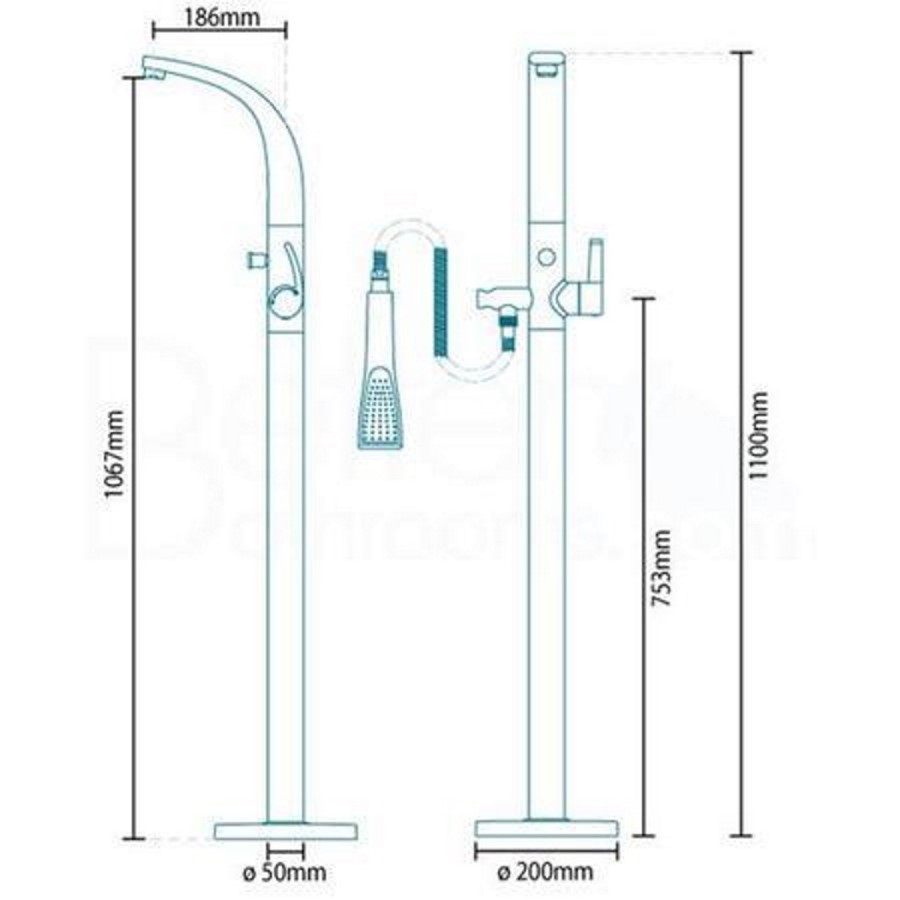 GRADE A1 - Freestanding Bath Shower Mixer Tap - Thea Range
