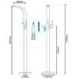 GRADE A1 - Freestanding Bath Shower Mixer Tap - Thea Range