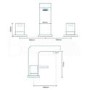 GRADE A1 - 3 Hole Bath Filler Tap - Andra Range