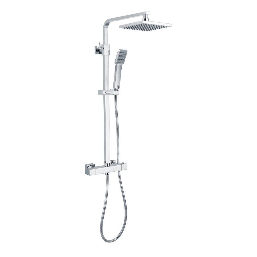 GRADE A1 - Vira Square Thermostatic Shower Set with Dual Valve