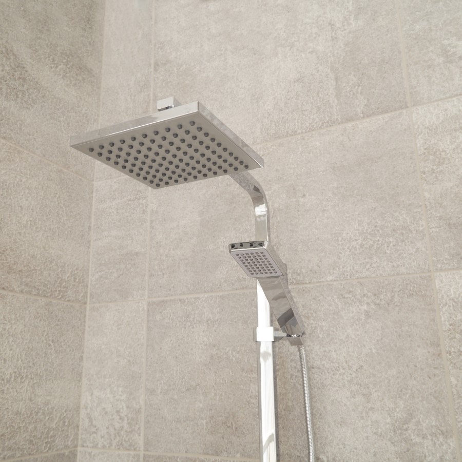 GRADE A1 - Vira Square Thermostatic Shower Set with Dual Valve