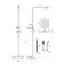 GRADE A1 - Vira Square Thermostatic Shower Set with Dual Valve