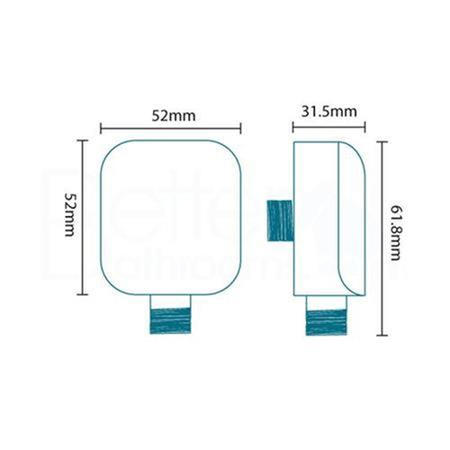 Rina Square Shower Wall Outlet 