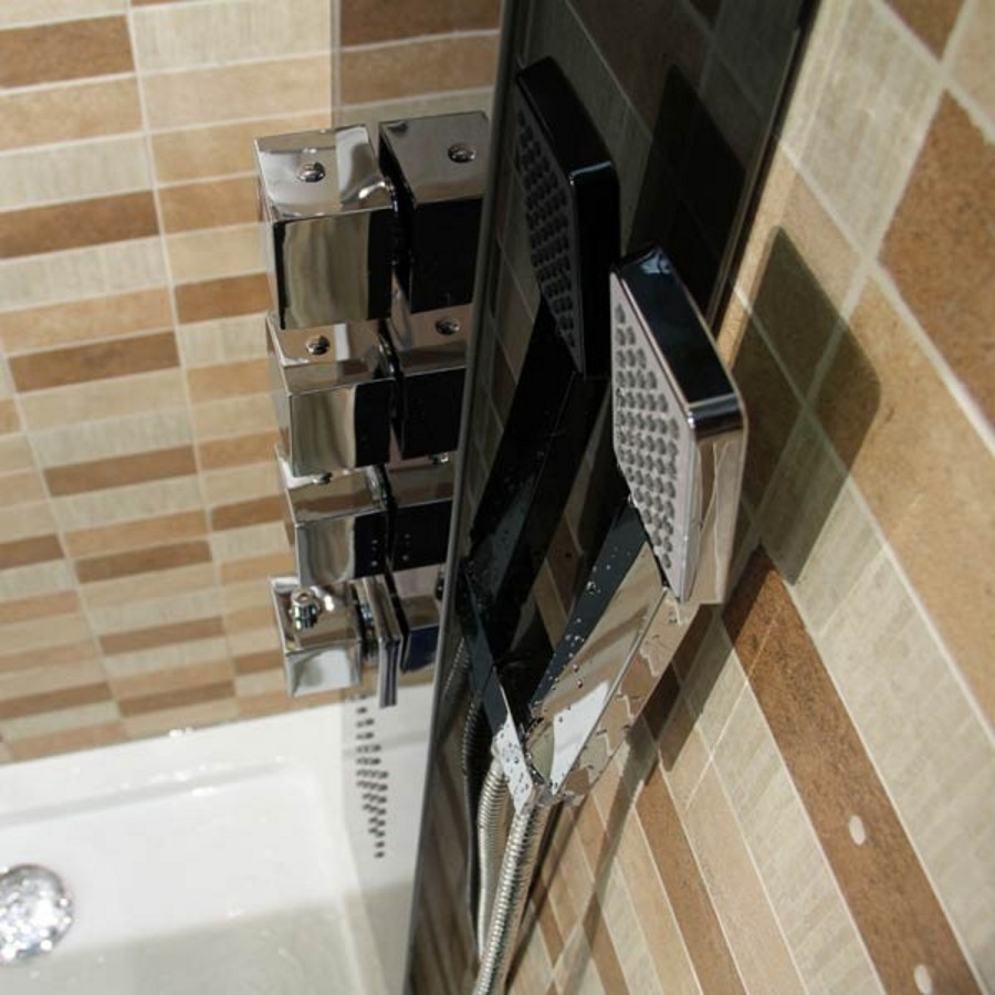 Aspire Black Thermostatic Shower Tower Panel