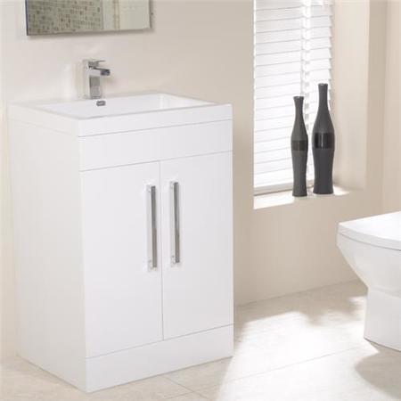 TD White 600 Vanity Unit
