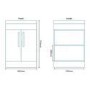 TD White 600 Vanity Unit