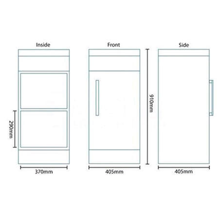 TD 400mm Floorstanding Vanity Basin Unit - Single Door - Walnut