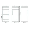 TD 400mm Floorstanding Vanity Basin Unit - Single Door - Walnut