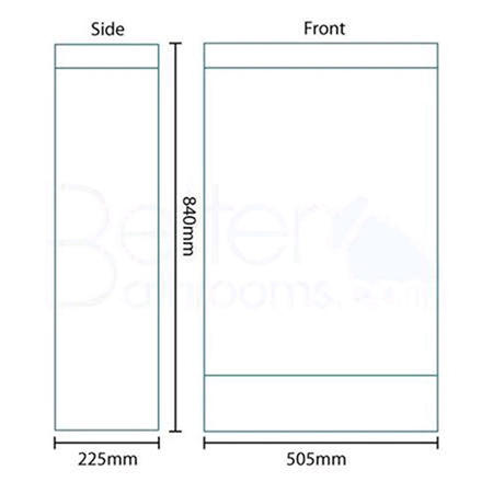 TD 500mm White WC Toilet Unit