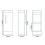 305mm Floor Standing Storage Unit - White Single Door Unit - TD Range