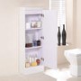 TD 1200mm Floor Standing Storage Unit - White Single Door Bathroom Cabinet