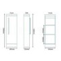 TD 1200mm Floor Standing Storage Unit - White Single Door Bathroom Cabinet