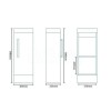 305mm Floor Standing Single Door Cabinet Walnut - TD