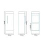 305mm Floor Standing Single Door Cabinet Walnut - TD