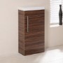 405mm Floor Standing Single Door Storage Unit Walnut- TD