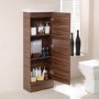 405mm Floor Standing Single Door Storage Unit Walnut- TD