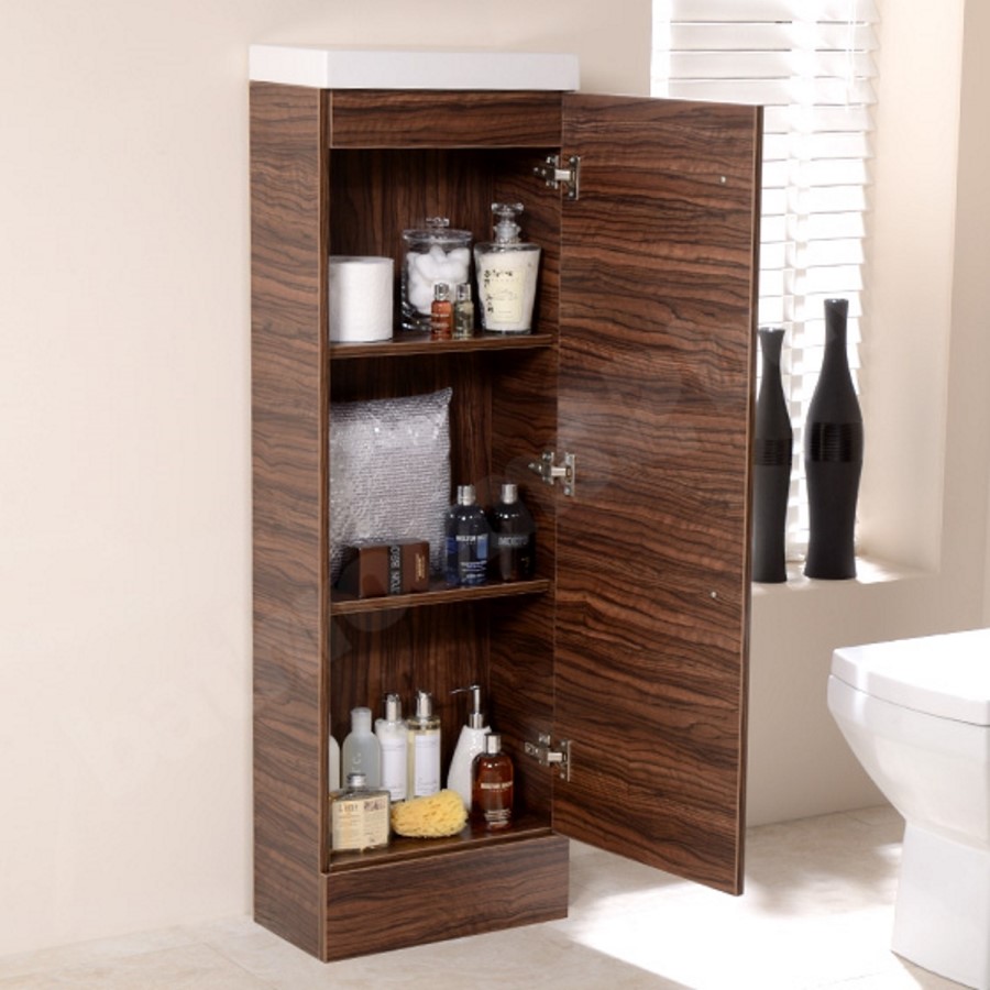 1200mm Floor Standing Single Door Cabinet Walnut - TD