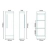 1200mm Floor Standing Single Door Cabinet Walnut - TD