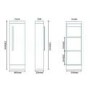 1200mm Floor Standing Single Door Cabinet Walnut - TD