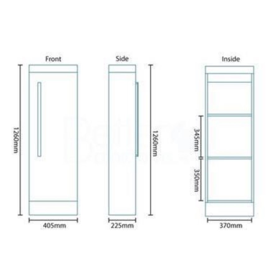 1200mm Floor Standing Single Door Cabinet Walnut - TD