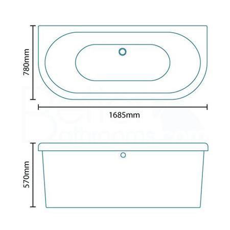 Dee Freestanding Bath with Black Surround