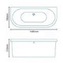 Dee Freestanding Bath with Black Surround