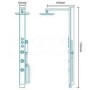 Press Chrome Thermostatic Shower Tower Panel