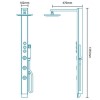 GRADE A1 - Press Steel Thermostatic Shower Tower Panel