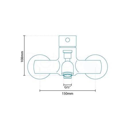 Focus Deck Mounted Bath Shower Mixer