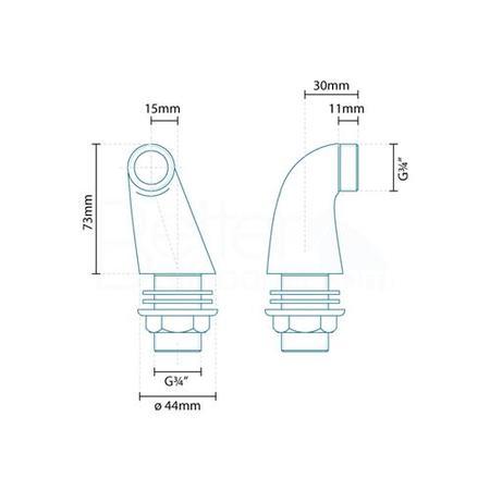 Focus Deck Mounted Bath Shower Mixer