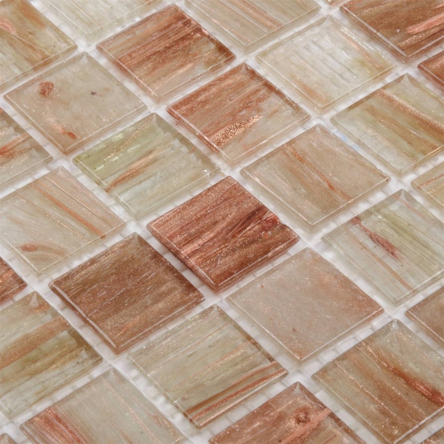 Rimini Copper and Sand Effect Wall Mosaic