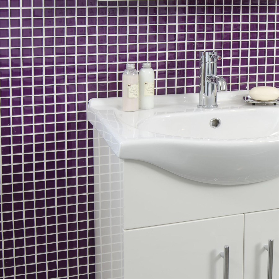 Purple Glass Wall Mosaic