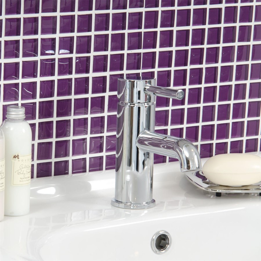 Purple Glass Wall Mosaic