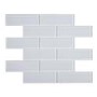30cm x 37.5cm Polar Glass Medium Brick MosaicSheet
