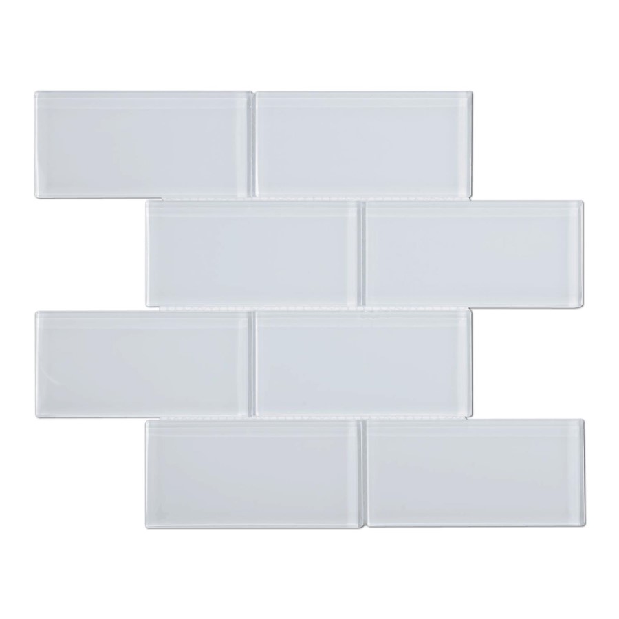 Polar Glass Large Brick Wall Mosaic