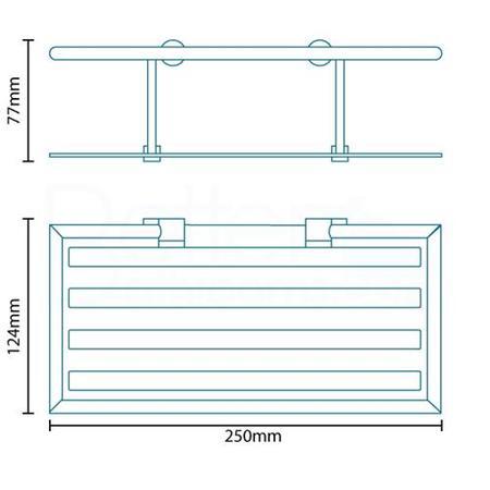 Cromo One Shelf Rectangular Basket