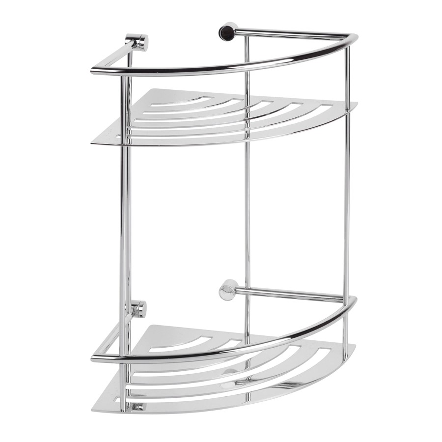 Cromo Two Shelf Corner Basket