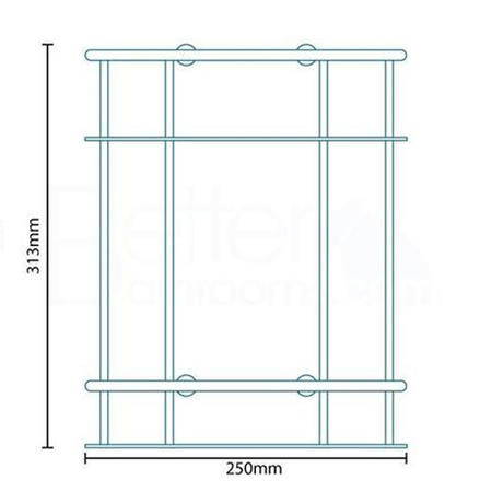 Cromo Two Shelf Rectangular Basket