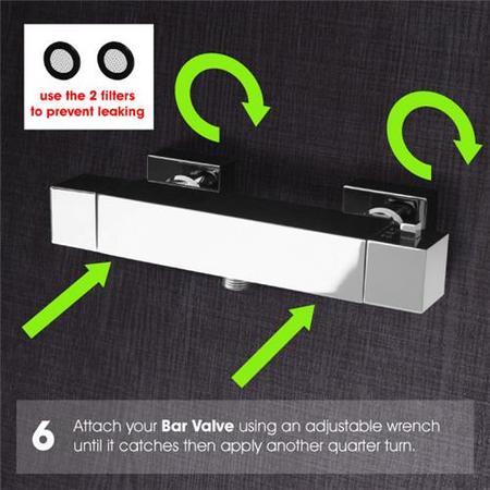 Square Bar Valve Easy Plumb Kit